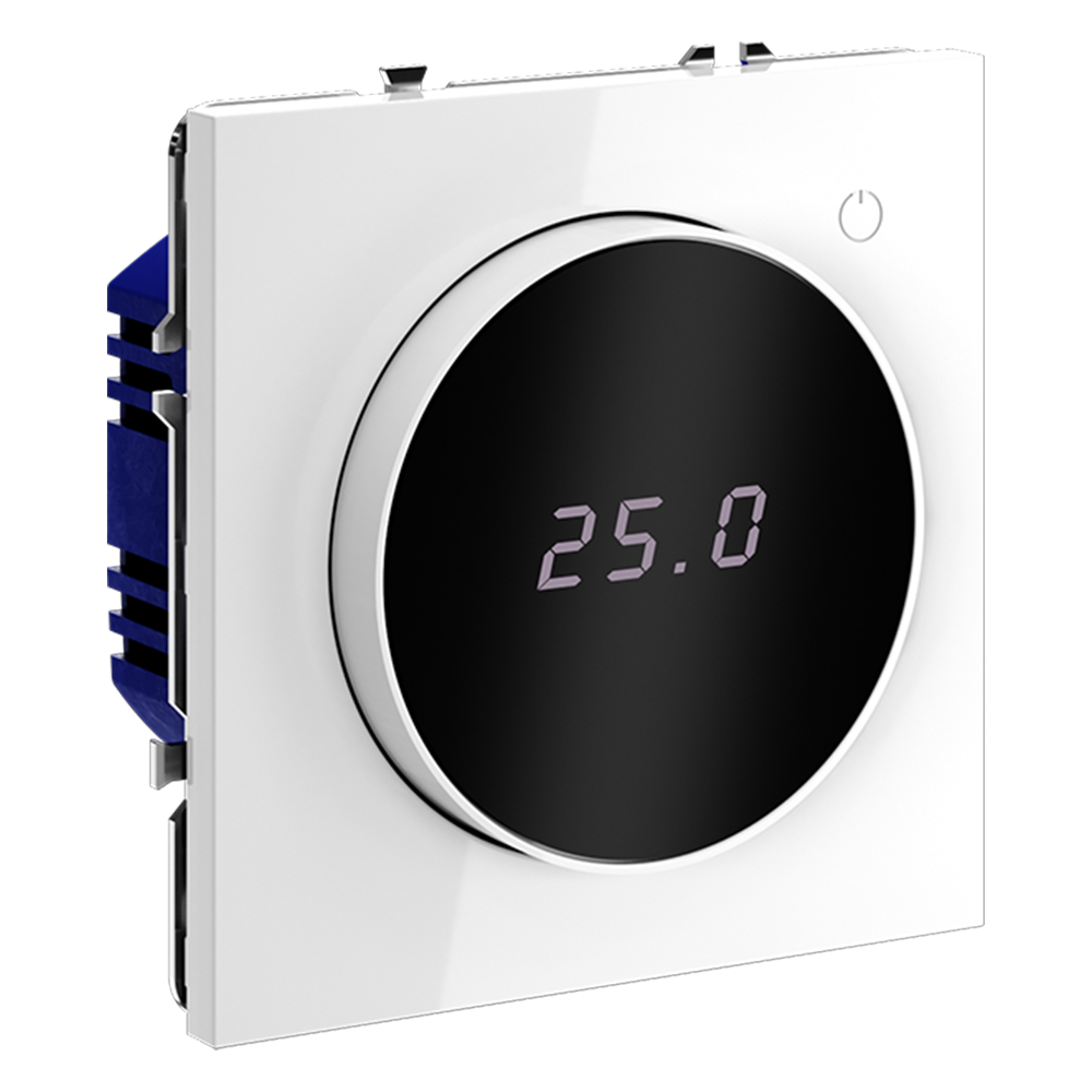 Терморегулятор электронный Voltum S70 с индикацией и датчиком, для теплого пола Белый глянцевый VLS070101