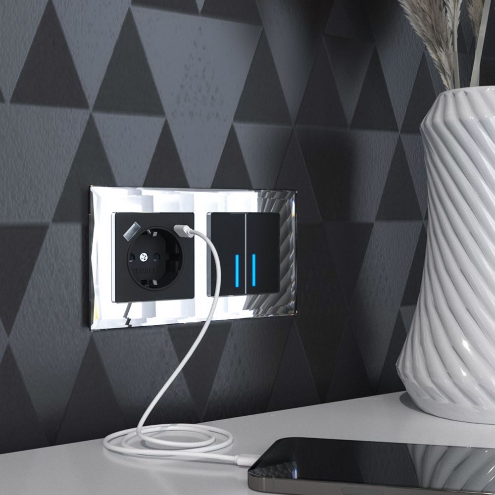 Рамка стеклянная Werkel Diamant на 2 поста Зеркальный W0021220 — изображение 3