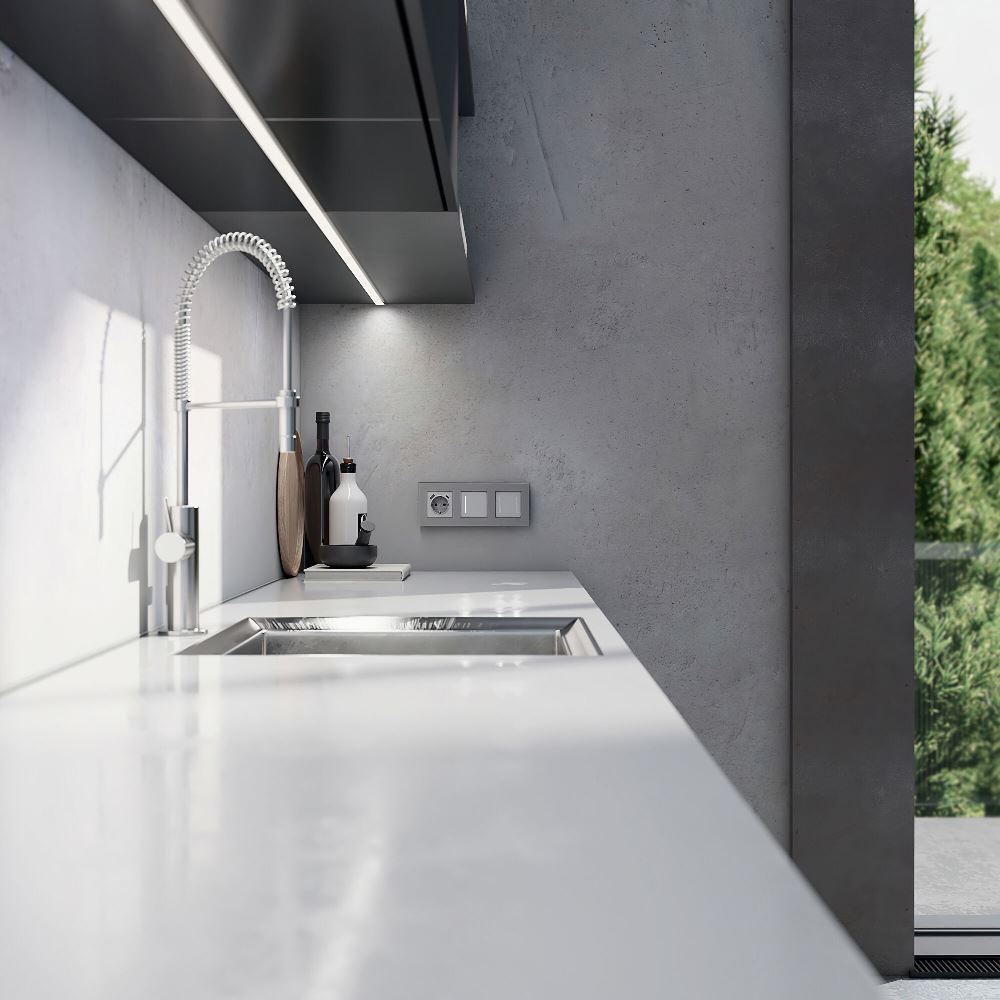 Рамка из поликарбоната Werkel Slab на 3 поста Серебро W0032965 — изображение 3