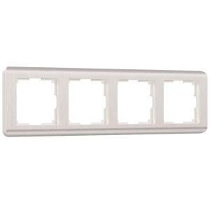 Рамка из поликарбоната Werkel Stream на 4 поста Перламутровый W0042113