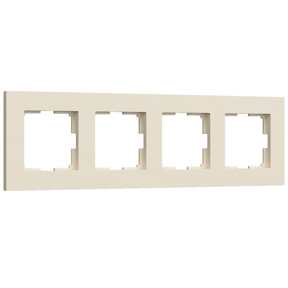 Рамка из поликарбоната Werkel Slab на 4 поста Айвори W0042962
