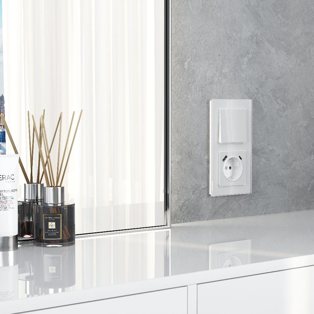 Выключатель одноклавишный встраиваемый проходной Werkel Белый W1112041 — изображение 2