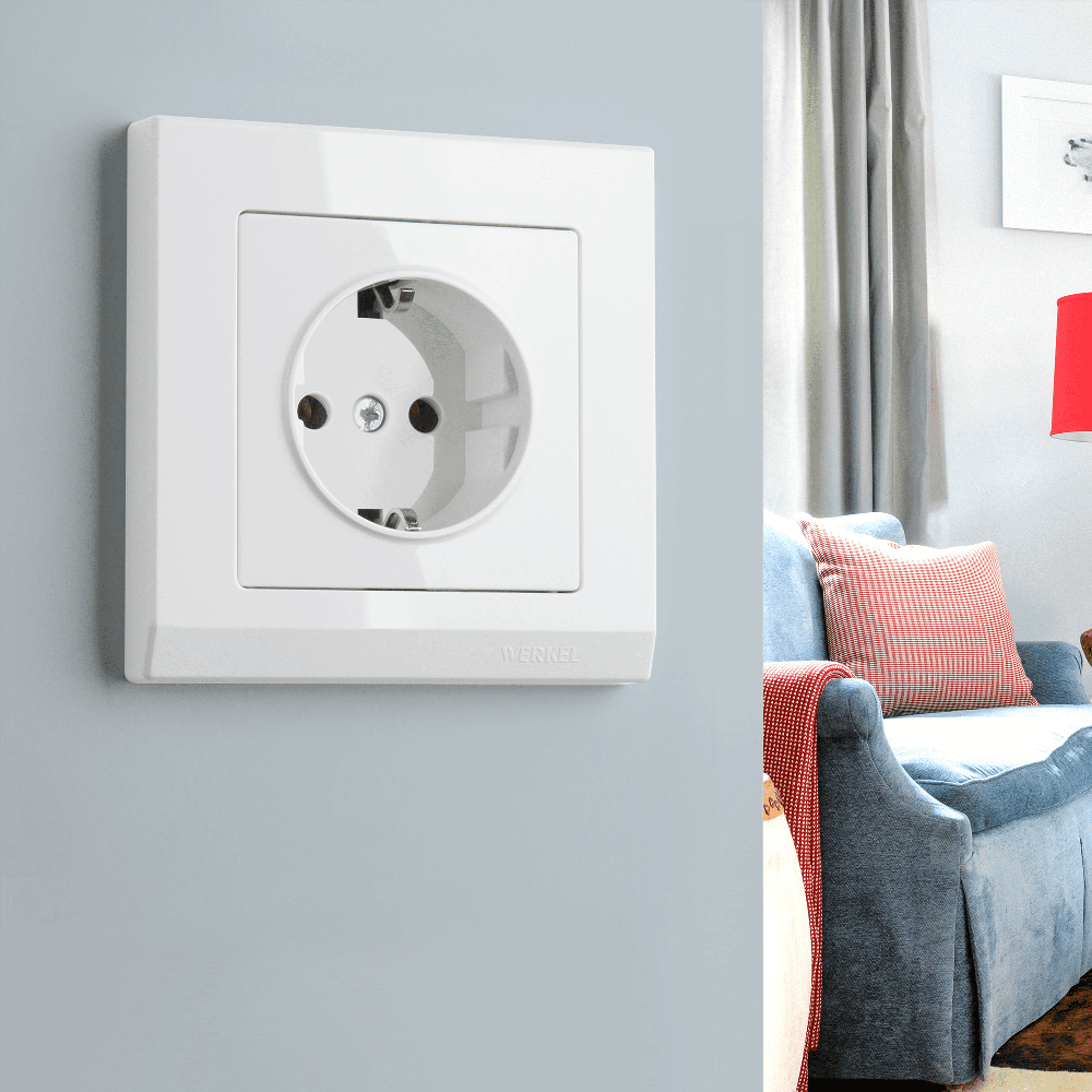Розетка встраиваемая Werkel с заземлением Белый W1171001 — изображение 2