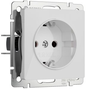 Розетка встраиваемая Werkel с заземлением Белый W1171041