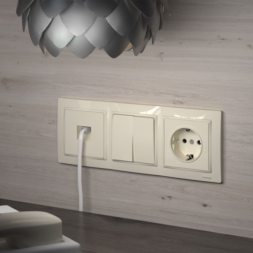 Розетка встраиваемая Ethernet Werkel RJ-45 Слоновая кость W1181003 — изображение 3