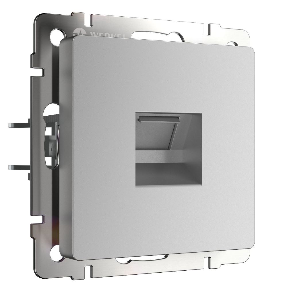 Розетка встраиваемая Ethernet Werkel RJ-45 Серебряный W1181006
