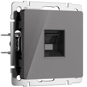 Розетка встраиваемая Ethernet Werkel RJ-45 Графит W1181044