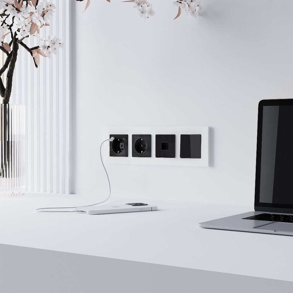 Розетка встраиваемая Ethernet Werkel RJ-45 Черный W1181048 — изображение 3