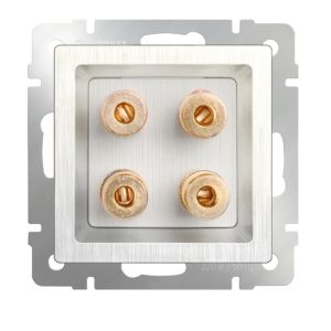 Акустическая розетка встраиваемая Werkel Перламутровый рифленый W1185013