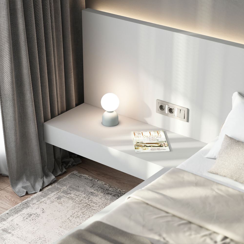 Выключатель двухклавишный встраиваемый перекрестный Werkel Дымчатый W1223004 — изображение 3