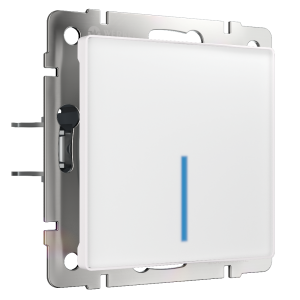 Выключатель одноклавишный встраиваемый сенсорный Werkel с подсветкой Белый W4510001