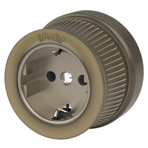 Розетка накладная Werkel Ретро с заземлением Бронза W5771012