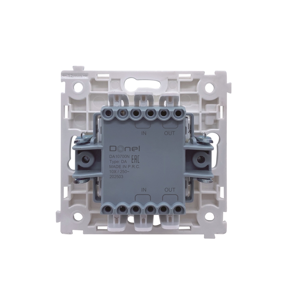 Выключатель одноклавишный встраиваемый перекрестный Donel R98 с 3-х мест Шоколад матовый DA10700N-DA29642 — изображение 4