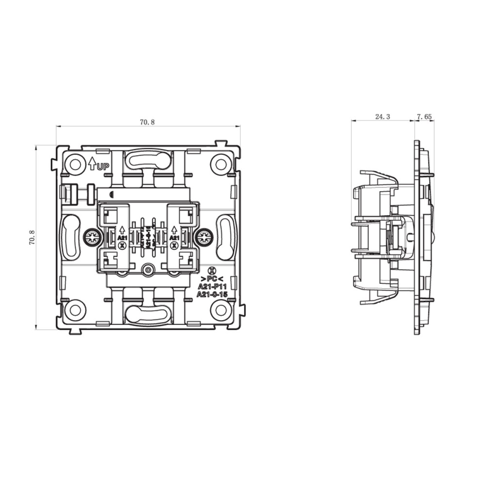 Выключатель одноклавишный встраиваемый перекрестный Donel R98 с 3-х мест Шоколад матовый DA10700N-DA29642 — изображение 6