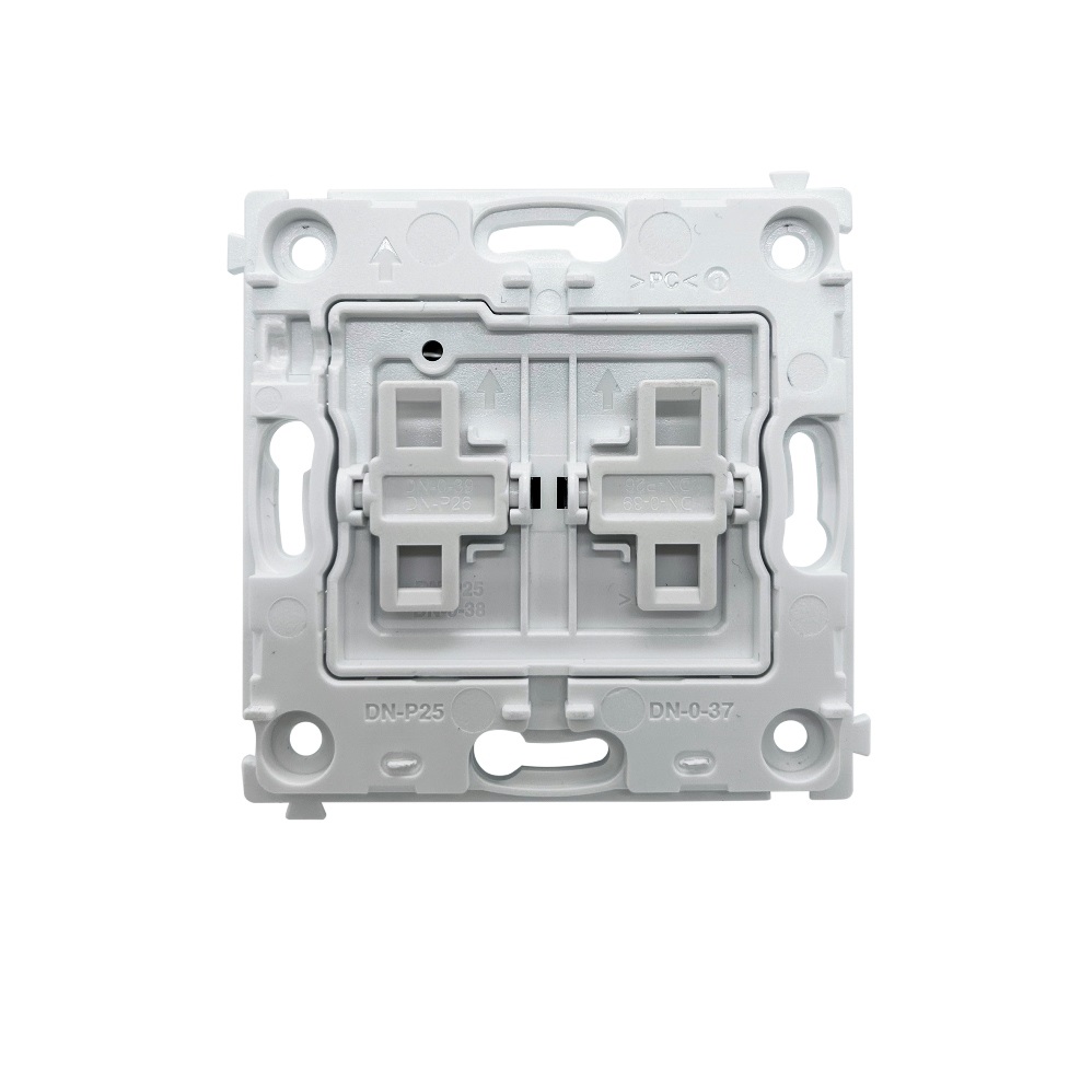 Выключатель двухклавишный встраиваемый перекрестный Donel R98 Metal Вороненая сталь DA10900-DA295GS — изображение 5