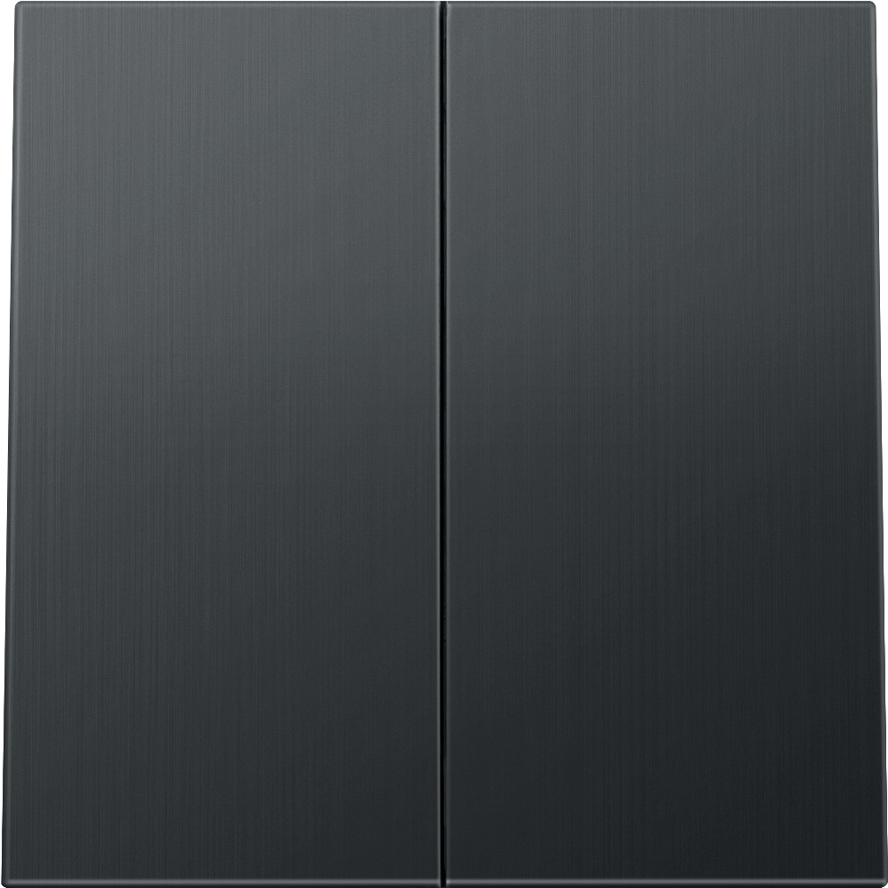 Выключатель двухклавишный встраиваемый перекрестный Donel R98 Metal Вороненая сталь DA10900-DA295GS — изображение 2