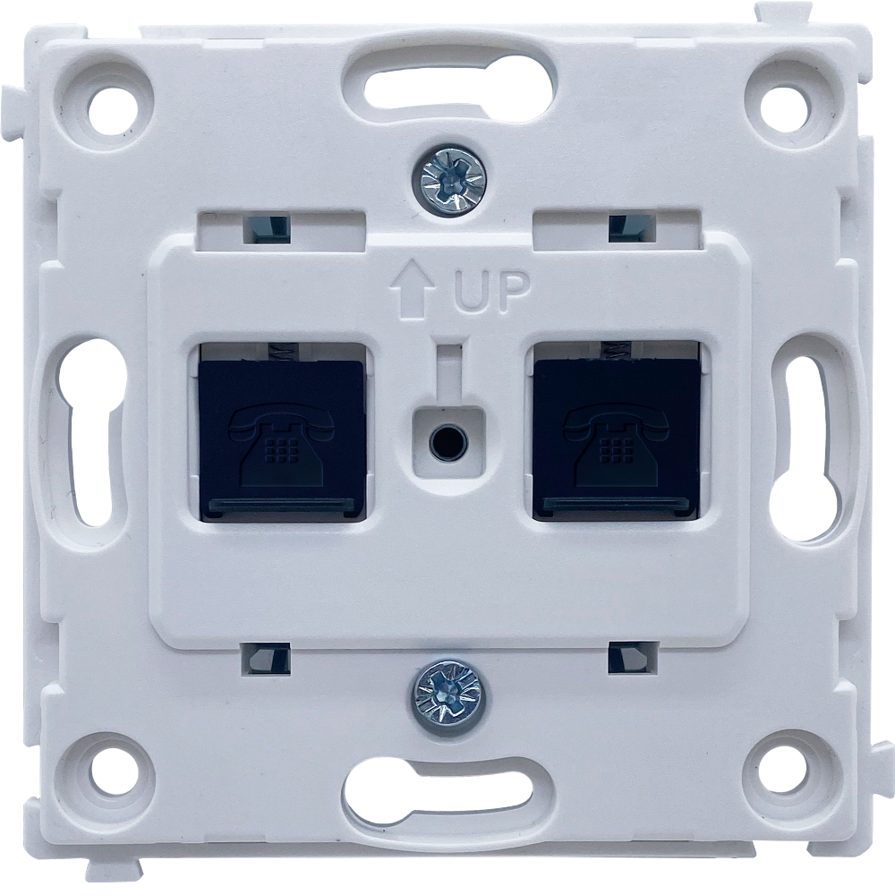 Розетка встраиваемая телефонная двойная Donel R98 RJ11 + RJ11 Алюминий матовый DA14400-DA86926 — изображение 5