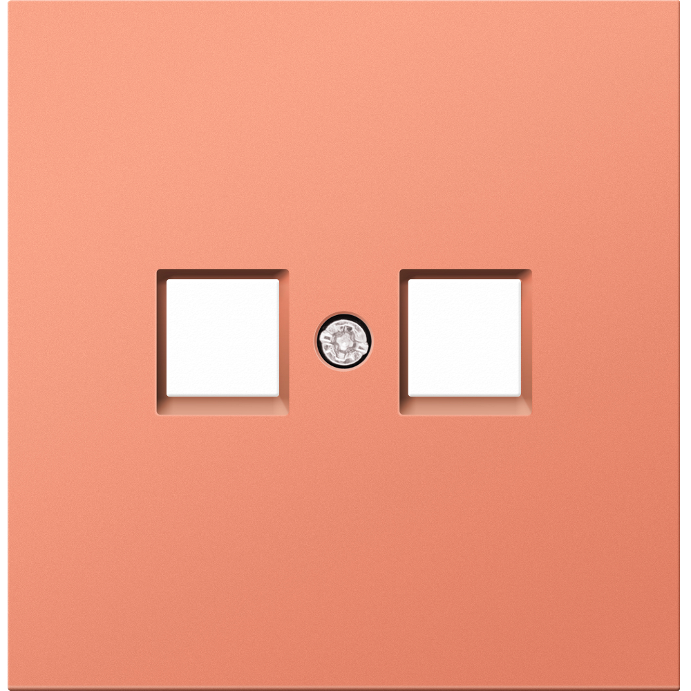 Розетка встраиваемая телефонная двойная Donel R98 RJ11 + RJ11 Коралл матовый DA14400-DA86945 — изображение 2