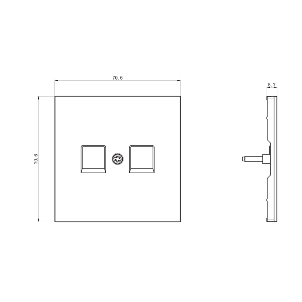 Розетка встраиваемая телефонная двойная Donel R98 RJ11 + RJ11 Коралл матовый DA14400-DA86945 — изображение 3