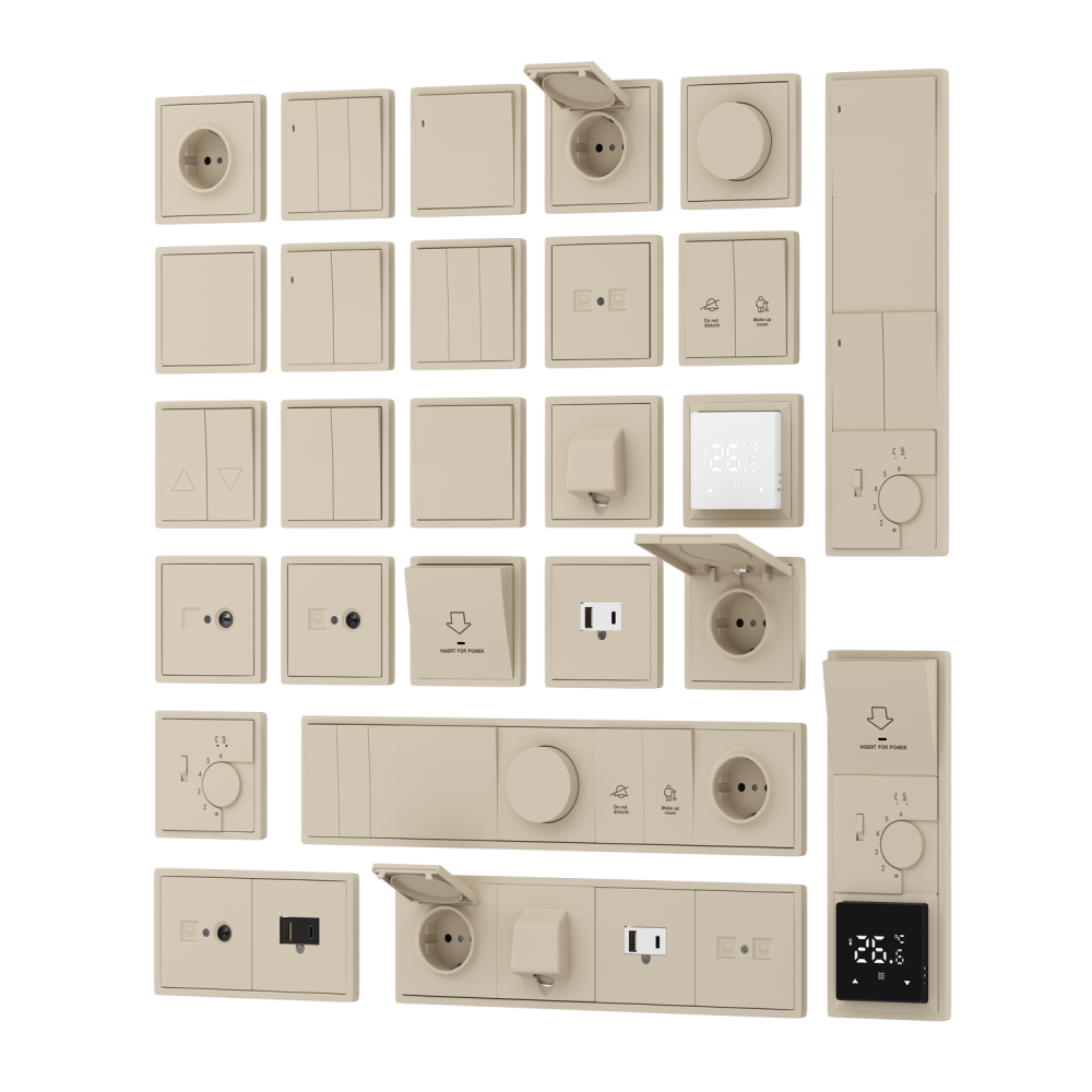 Выключатель жалюзи встраиваемый Donel R98 Кашемир матовый DA15800-DA29435 — изображение 3