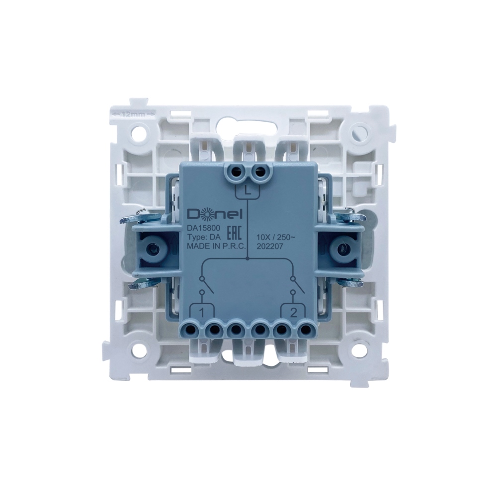 Выключатель жалюзи встраиваемый Donel R98 Metal Никель DA15800-DA294NB — изображение 4