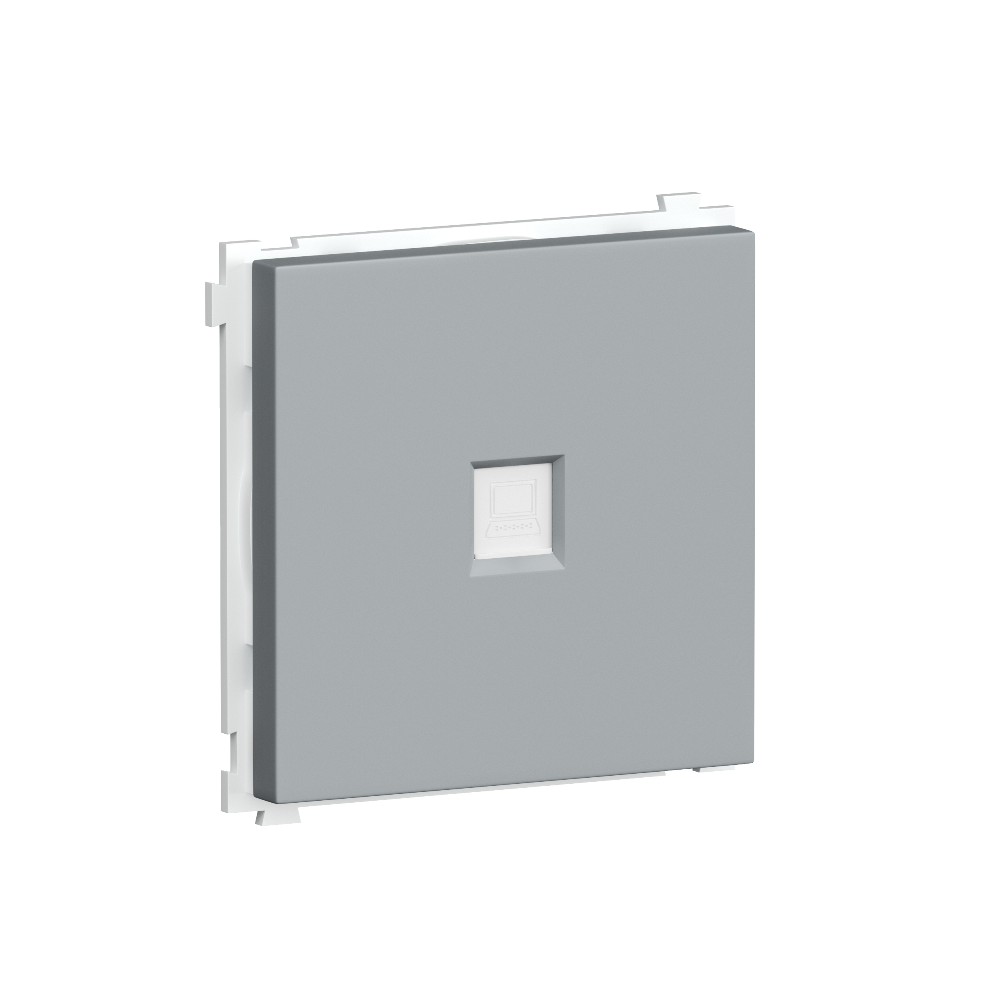 Розетка встраиваемая двойная Ethernet Donel R98 Серый матовый DA16300-DA83940