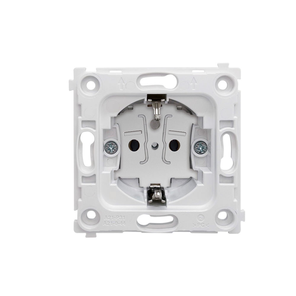 Розетка встраиваемая Donel R98 Schuko с крышкой и заземлением на клеммах Серый матовый DA17700-DA45440 — изображение 4