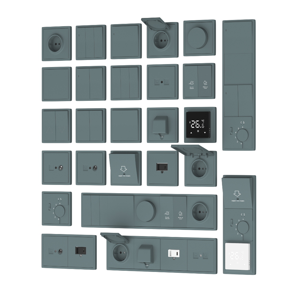 Розетка встраиваемая Donel R98 Schuko с заземлением и шторками на винтах Изумруд матовый DA18800-DA22039 — изображение 3