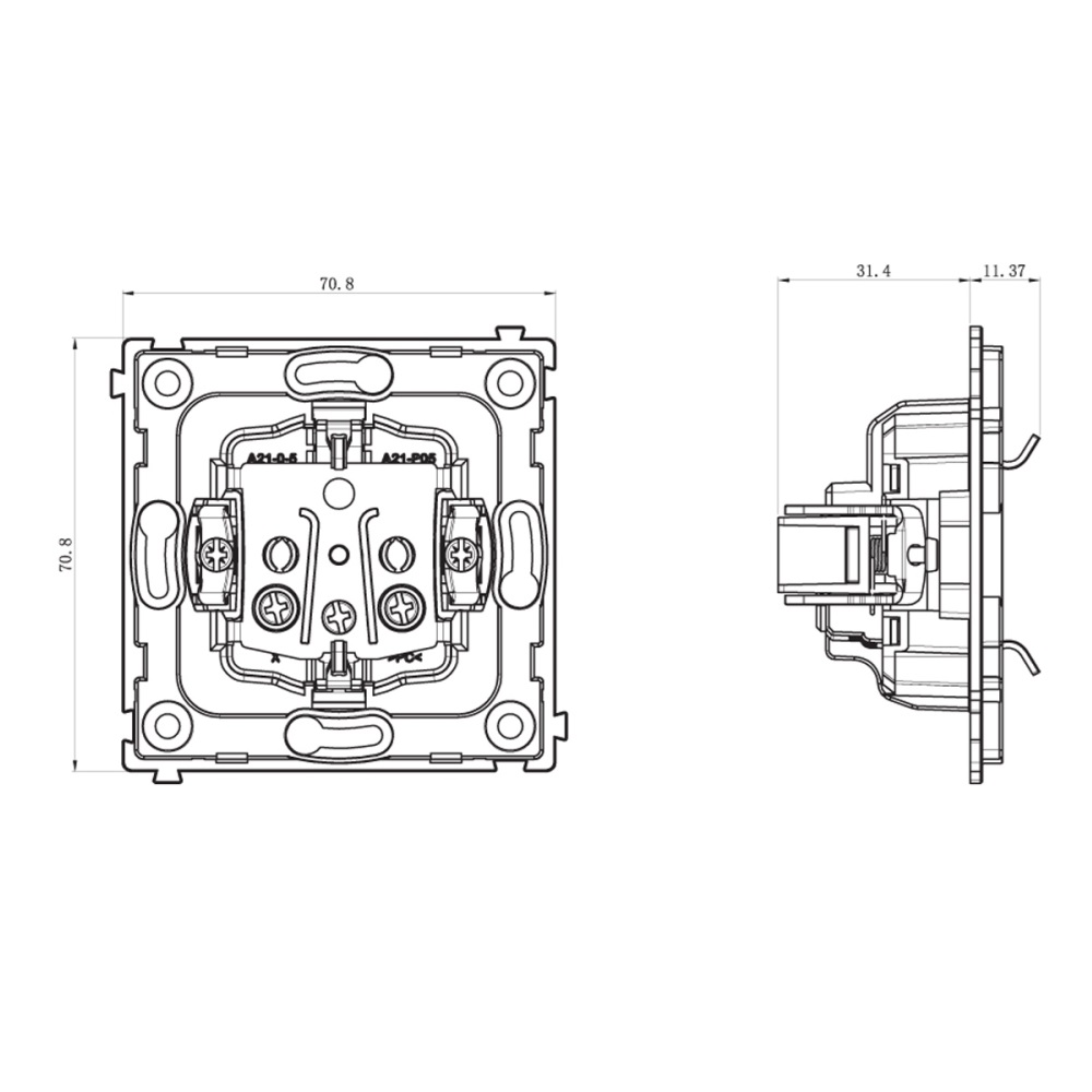 Розетка встраиваемая Donel R98 Schuko с крышкой и заземлением на винтах Серый матовый DA18800-DA52040 — изображение 7