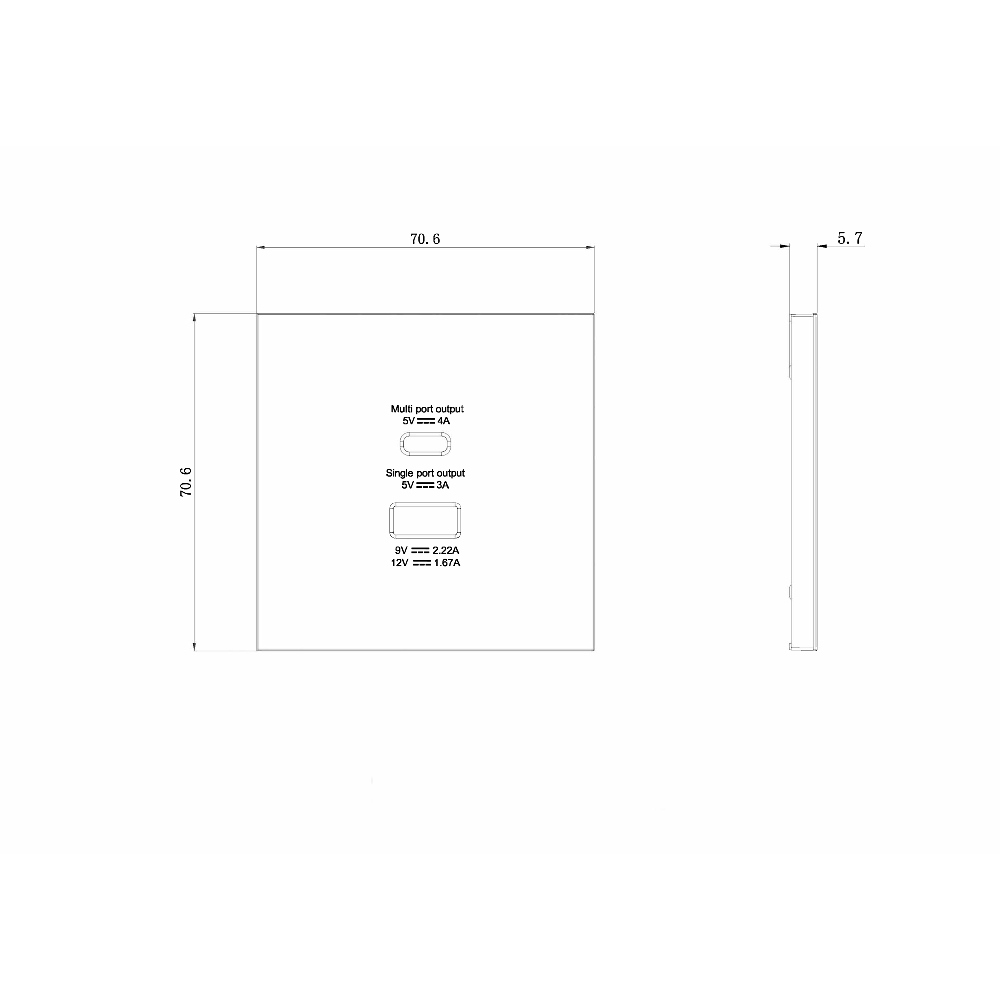 Розетка встраиваемая USB Donel R98 3.1A тип A, С Шоколад матовый DA20400-DA27742 — изображение 6