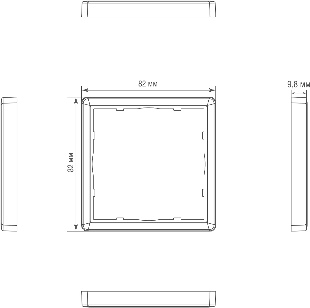 Рамка из металла Donel R98 Metal на 1 пост Латунь DA211ME — изображение 3