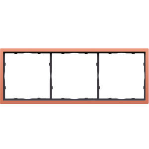 Рамка пластиковая Donel R98 на 3 поста Коралл матовый DA21345