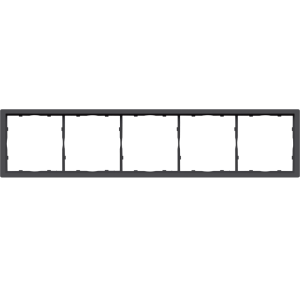 Рамка пластиковая Donel R98 на 5 постов Черный матовый DA21528