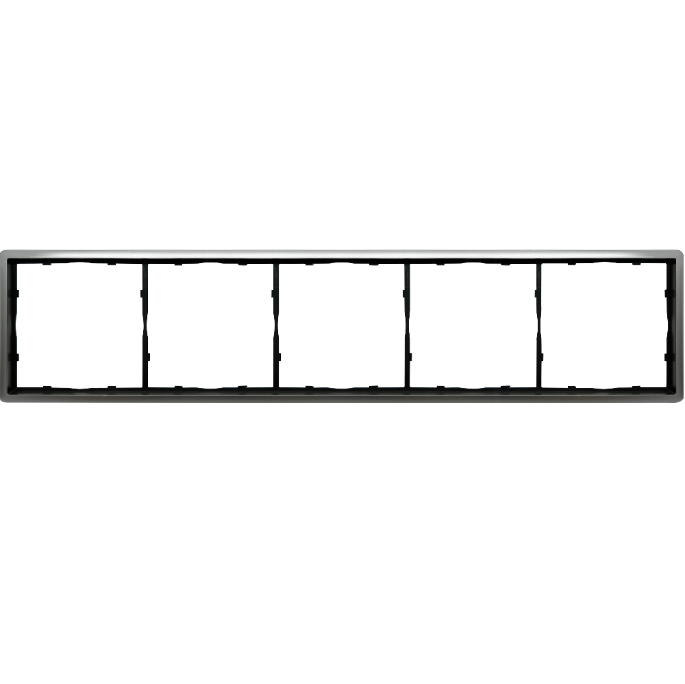 Рамка из металла Donel R98 Metal на 5 постов Благородная сталь DA215ES