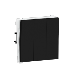 Выключатель трехклавишный встраиваемый Donel R98 Карбон матовый DA28300-DA29330