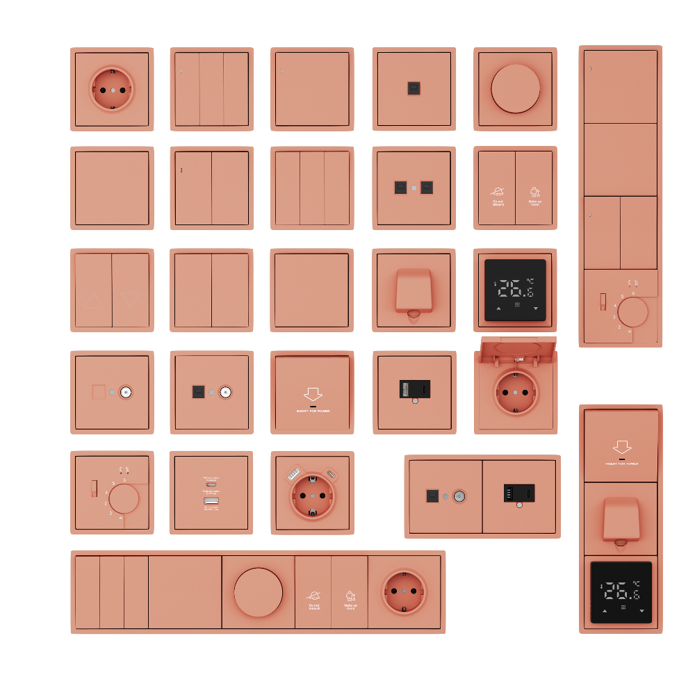 Вывод кабеля Donel R98 Коралл матовый DA87145 — изображение 2