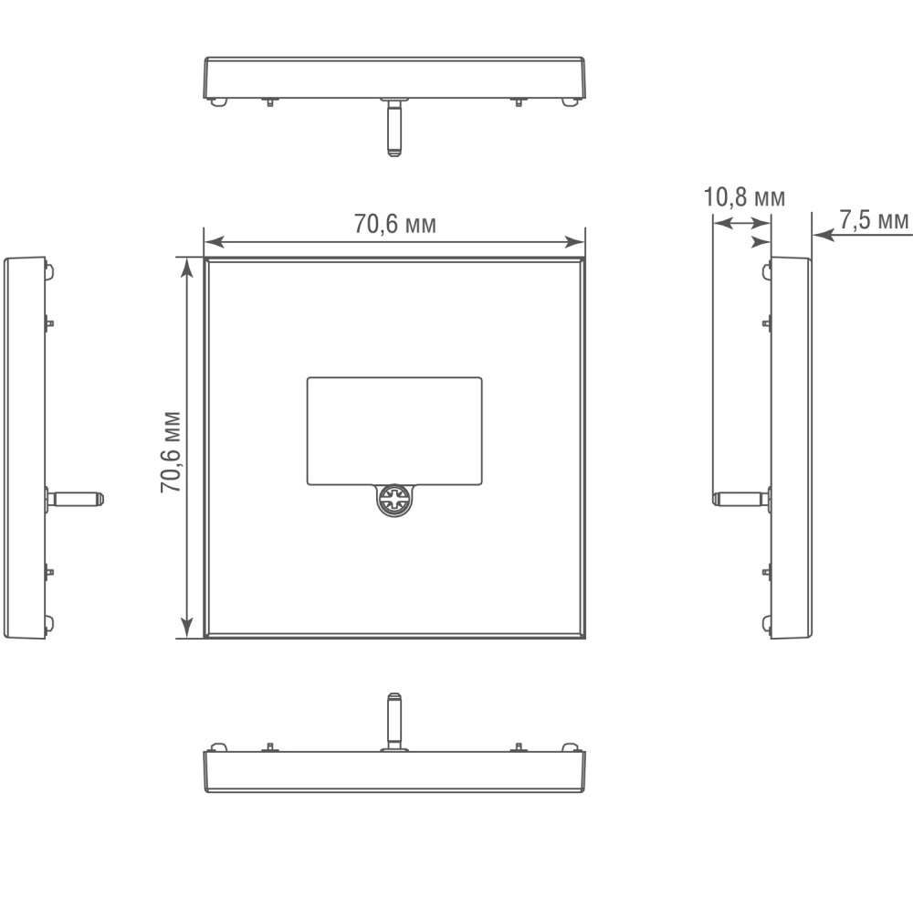 Розетка встраиваемая HDMI Donel R98 Metal 2.0a Вороненая сталь STRS20A-DA276GS — изображение 5
