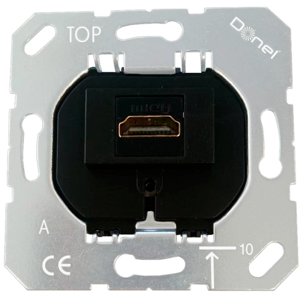 Розетка встраиваемая HDMI Donel R98 Metal 2.0a Вороненая сталь STRS20A-DA276GS — изображение 4