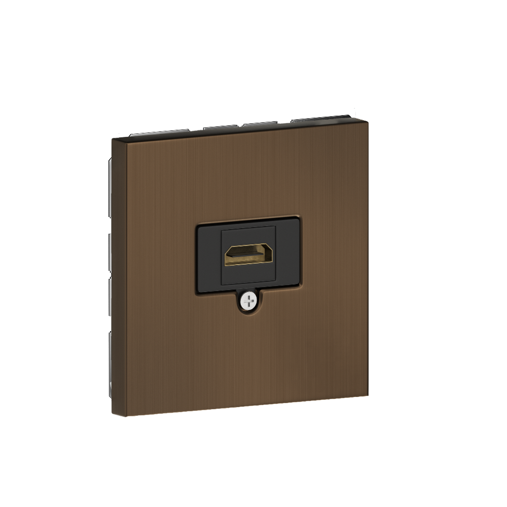 Розетка встраиваемая HDMI Donel R98 Metal 2.0a Латунь STRS20A-DA276ME