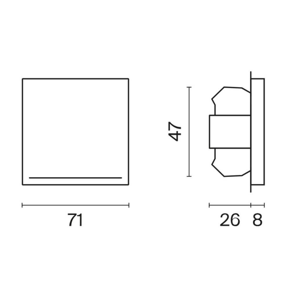 Выключатель одноклавишный встраиваемый Voltum S70 с подсветкой Белый матовый VLS010202 — изображение 6