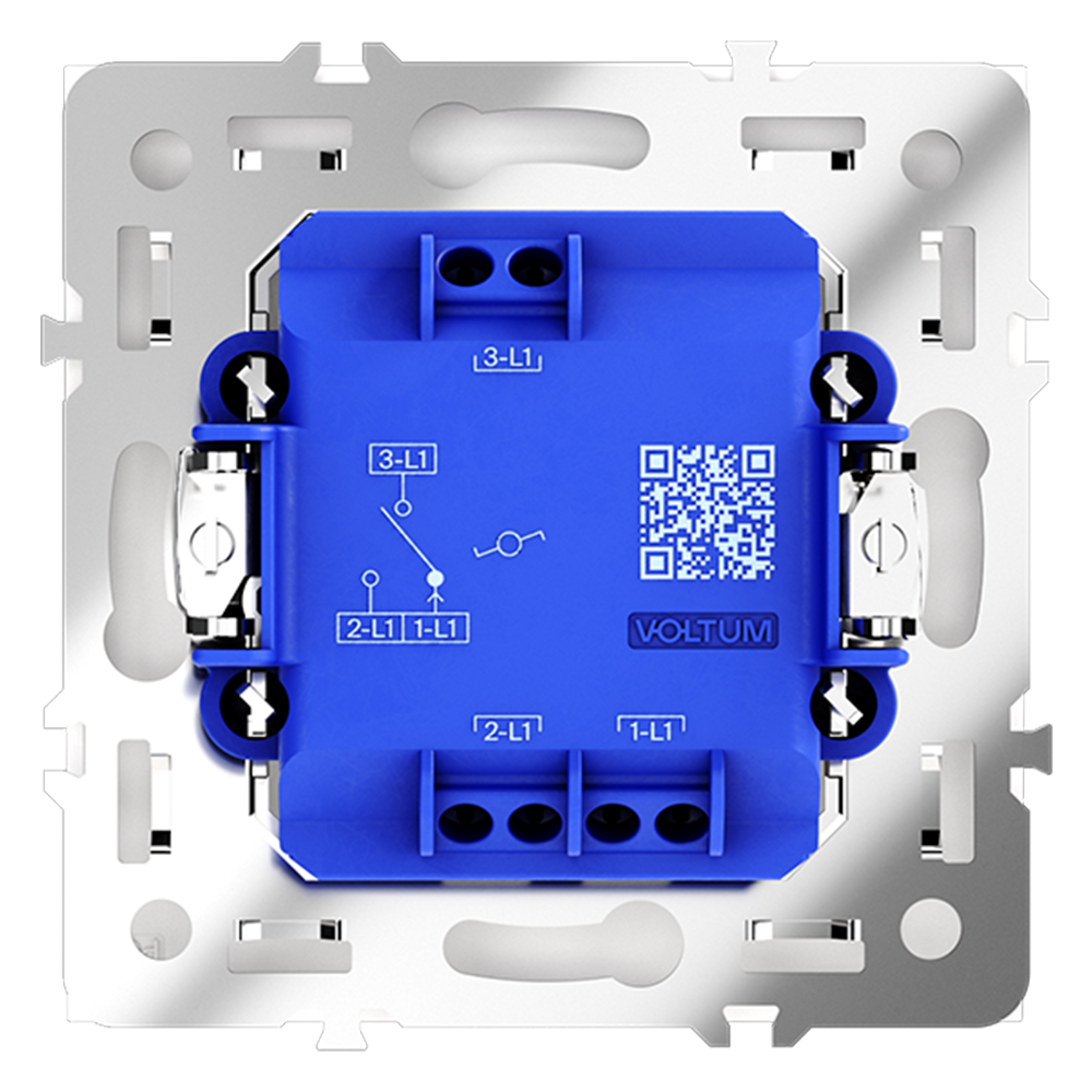 Выключатель одноклавишный встраиваемый проходной Voltum S70 Кашемир VLS010303 — изображение 3
