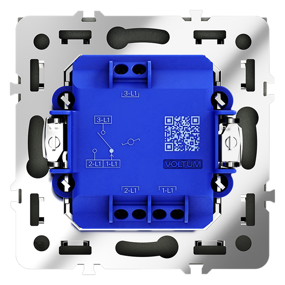 Выключатель одноклавишный встраиваемый проходной Voltum S70 Титан VLS010306 — изображение 3