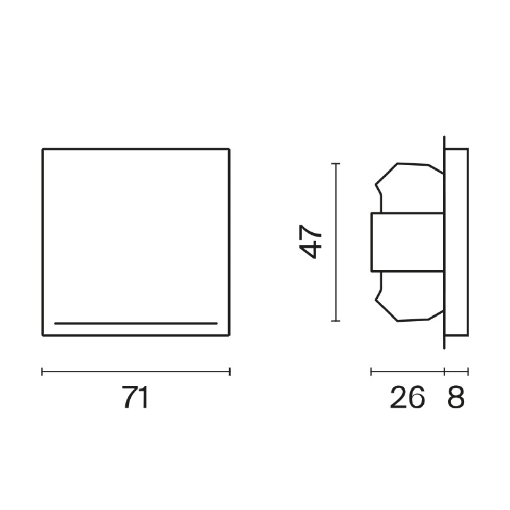 Выключатель одноклавишный встраиваемый проходной Voltum S70 с подсветкой Белый матовый VLS010402 — изображение 5