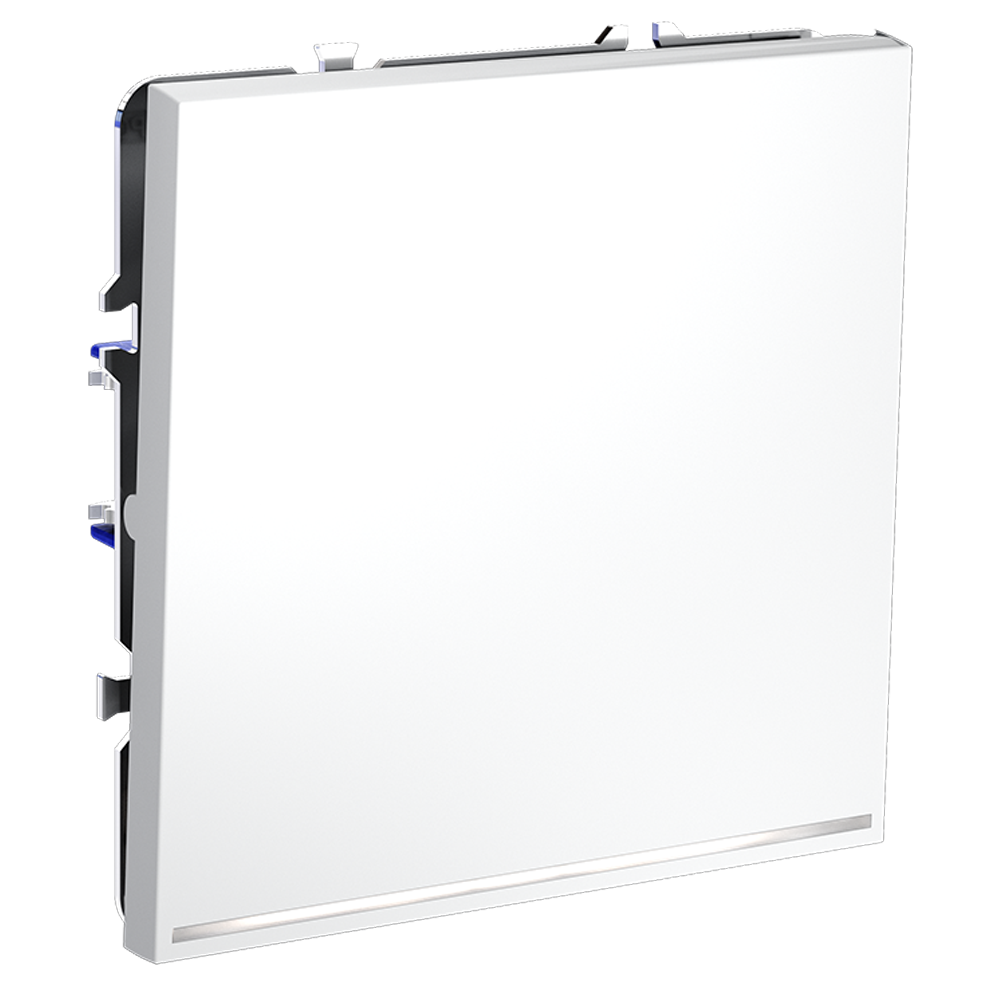 Выключатель одноклавишный встраиваемый проходной Voltum S70 с подсветкой Белый матовый VLS010402 — изображение 2