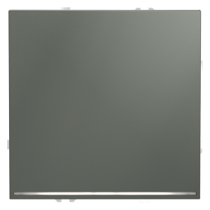 Выключатель одноклавишный встраиваемый проходной Voltum S70 с подсветкой Титан VLS010406