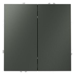 Выключатель двухклавишный встраиваемый проходной Voltum S70 Титан VLS020306