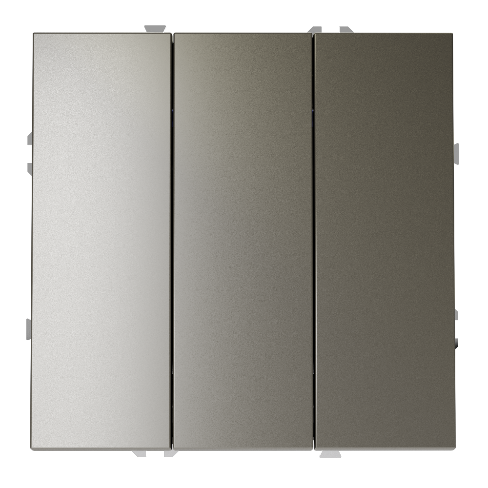 Выключатель трехклавишный встраиваемый Voltum S70 Шелк VLS030104