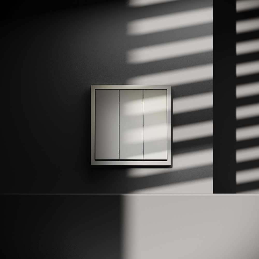 Выключатель трехклавишный встраиваемый Voltum S70 Шелк VLS030104 — изображение 4