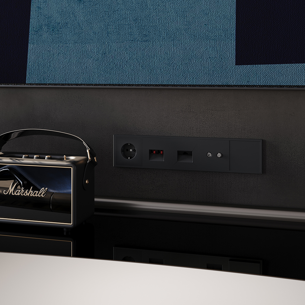 Акустическая розетка встраиваемая Voltum S70 Черный матовый VLS060308 — изображение 5