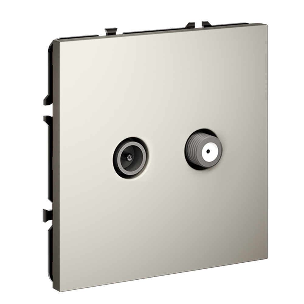 Розетка встраиваемая TV-SAT Voltum S70 оконечная Кашемир VLS060403 — изображение 2